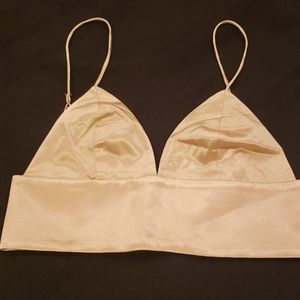 Meshki Champagne Gold Satin Two Piece Top and Pants Set